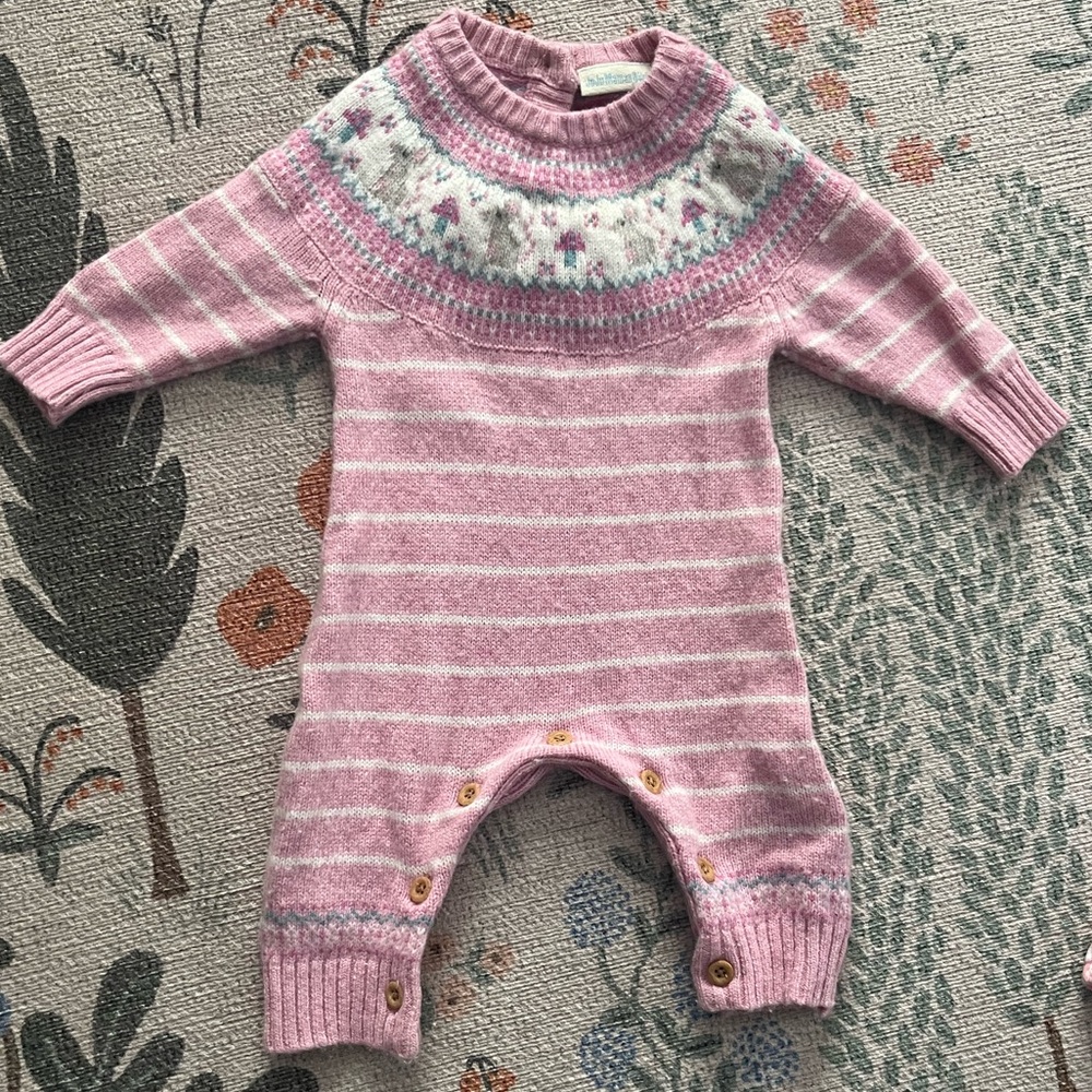 Jojo Maman Bebe newborn cashmere bodysuit